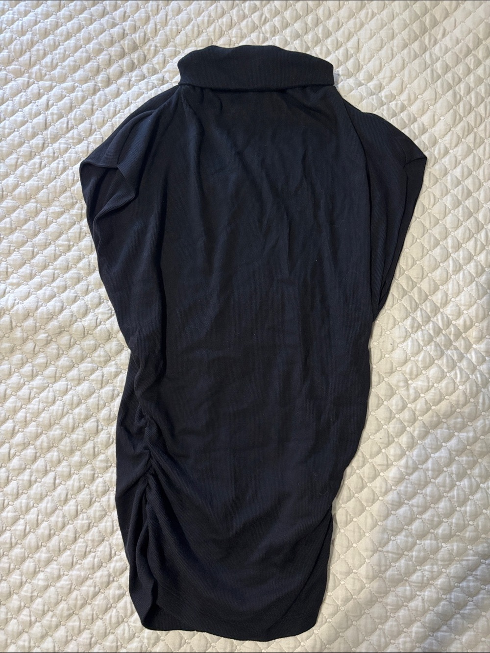 Michael Stars Black Draped Turtleneck Tunic